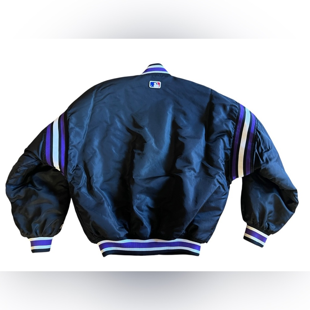 VTG 90s MLB Colorado Rockies Starter Diamond Collection Satin Jacket Korea Mint - Picture 8 of 14